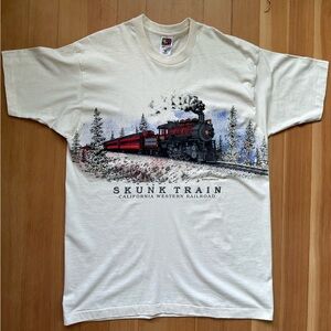 Skunk Train California Western Railroad Vintage TShirt Men’s XL 90s